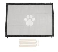 Dog Gate Indoor Punch Mesh Pet Guard Fence Foldable High Toughness Mesh Dog Gate Child Fences for Doorway Bedroom Premium Material Strong Polyester Mesh Lightweight Portable Easy (L)