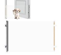 Dog Gate Indoor Retractable Tall Safety Space Saving Barrier | Pet Cat Gate for Stairs for Puppy Cat Small Large Home Stairs Kitchen Living Room Bedroom Garage Balcony Outdoor