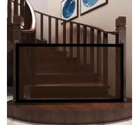 Dog Gate Magic,Portable Folding Safety Stair Gate Guard Isolation Net,Puppy Gates Indoor No Drilling Mesh for The House Doorway Pet Safety Gates (C,89×85CM)