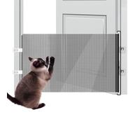 Dog Gate, Telescopic Cat Gate, 49 Inch Width, Child Safe Barrier for Kittens, Hallway, Stairs, Balcony, Yard, Patio, Garage, Bathroom, Driveway, Patio, Suitable for Indoor Use
