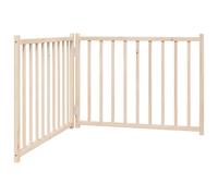 vidaXL Dog Gate with Door Foldable 6 Panels 300 cm Solid Wood Fir