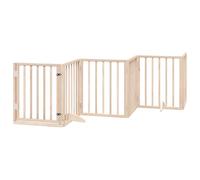 (white, 50 x 60 x 2 cm/ 3 pcs) vidaXL Dog Gate with Door Foldable Dog Fence Pet Gate Pet Barrier Poplar Wood
