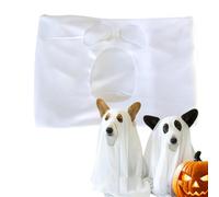 Dog Ghost Halloween Costume - Spooky Ghost Pet Outfit, Ghostt Costume with Felt Pumpkin Bucket | Horror Dog Cosplay Dress, Cute Cape with Headgear, Halloween Cat Puppy Costumee for Outdoor Walks, Part
