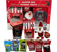 Dog Gift Hamper - 6x 100g Assorted Dogs Treats, 175g Treat, Soft Toy and Tin Can - Gifts for Dogs, Training Treats for Dog