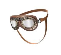 Dog Glasses Retro Design Leather Padded Wind Protection Glasses for Outdoor Event Antique Style Pet Sunglasses