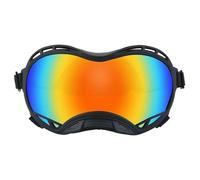 Dog Goggles Pet Glasses Big Dog UV-resistant Windproof Sunglasses Outdoor Motorcycle Goggles Stylish Dogs(Black-red,L)