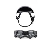 Dog Goggles,Pet Sunglasses Medium Dog Helmet With Goggles Anti-UV Doggy Sunglasses Pet Motorcycle Hat Ear Holes Outdoor(Black-set)