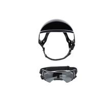 Dog Goggles,Pet Sunglasses Pet Helmet Glasses Set Dog Motorcycle Safety Sun-protective Goggles Outdoor(Black-set)