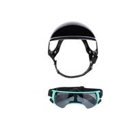 Dog Goggles,Pet Sunglasses Pet Helmet Glasses Set Dog Motorcycle Safety Sun-protective Goggles Outdoor(Blue-set)
