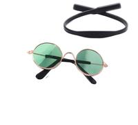 Dog Goggles,Pet Sunglasses Puppy Dog Sunglasses Anti-skid Round Metal Cat Classic Retro Cute Pet Glasses Party(M)