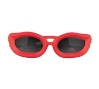 Dog Goggles,Pet Sunglasses Small Dog Goggles Uv-resistant Windproof Sunglasses With Adjustable Strap Outdoor Travel Motorcycle(Red-grey)