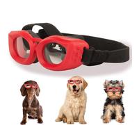 Dog Goggles Small Breed, UV/Wind/Dust/Fog Protection Pet Sunglasses with Adjustable Strap,Outdoor Dog Sunglasses for Small Dogs,Easy Wear,Soft Dog Goggles