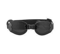 Dog Goggles, UV Protection Pet Glasses, Foldable Anti-Glare Eyewear, Adjustable Strap Fit, Eye Shield for Skiing Seaside Cycling and Hiking, 6.02x1.77 inches, Black