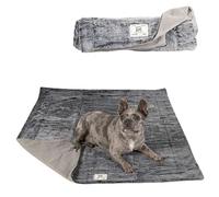 Dog Gone Smart Chill Kuzzi Throw Blanket - Grey, Medium 30 x 40 Inches | Ultra-Soft Plus Dog Blanket with Far Infrared Technology for Calming Comfort & Restful Relaxation - Suitable for Every Dog