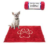 Dog Gone Smart Dirty Dog Doormat - Fast Drying Rug with Super Gripper Backing for Clean Floors - Super Absorbent and Machine Washable Mat for Muddy Paws - Maroon