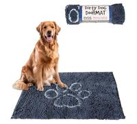 Dog Gone Smart Dirty Dog Microfiber Doormat, Super Absorbent Machine Washable with Non-Slip Backing, Large, Misty Grey