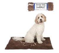 Dog Gone Smart Dirty Dog Microfiber Doormat, Super Absorbent Machine Washable with Non-Slip Backing, Large, Almond