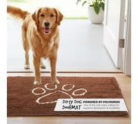 Dog Gone Smart Dirty Dog Microfiber Doormat, Super Absorbent Machine Washable with Non-Slip Backing, Large, Almond