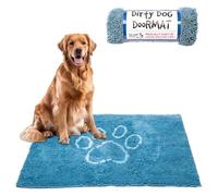 Dog Gone Smart Dirty Dog Microfiber Doormat, Super Absorbent Machine Washable with Non-Slip Backing, Large, Aqua