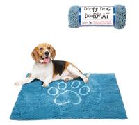Dog Gone Smart Dirty Dog Microfiber Doormat, Super Absorbent Machine Washable with Non-Slip Backing, Medium, Aqua