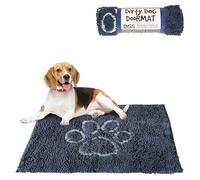 Dog Gone Smart Dirty Dog Microfiber Doormat, Super Absorbent Machine Washable with Non-Slip Backing, Medium, Misty Grey
