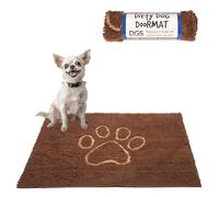 Dog Gone Smart Dirty Dog Microfiber Doormat, Super Absorbent, Machine Washable with Non-Slip Backing, Small, Mocha Brown