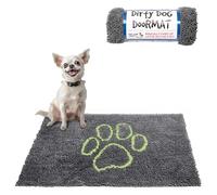 Dog Gone Smart Dirty Dog Microfiber Doormat, Super Absorbent, Machine Washable with Non-Slip Backing, Small, Cool Grey
