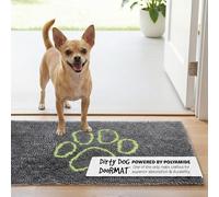 Dog Gone Smart Dirty Dog Microfiber Doormat, Super Absorbent, Machine Washable with Non-Slip Backing, Small, Cool Grey