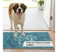 Dog Gone Smart Dirty Dog Microfiber Doormat, Super Absorbent Machine Washable with Non-Slip Backing, XL, Pacific Blue