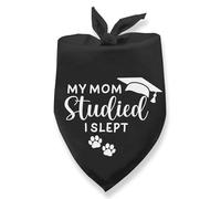 Dog Graduation Bandana, My Mom Studied I Slept 2025 Graduation Gift for Pet Lovers Dog Graduation Gifts Party Pet Scarf for Small Medium Cats Dogs