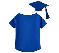 Dog Graduation Cap and Gown 2026 Dog Graduation Costume (Blue, X-Large)