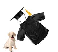Dog Graduation Hat & Cape - Graduation Outfit for Pets with Accessories - Complete Set with Tassel Shirt as Animal Clothing for Small Cats, Small Dog Breeds & Holidays