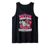 Dog Granny Never Underestimate an Old Woman German Shepherd Tank Top