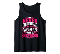 Dog Granny Never Underestimate an Old Woman German Shepherd Tank Top