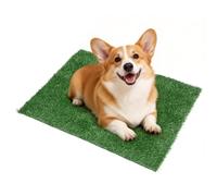 Dog Grass Mat - Strong Absorbency Puppy Potty Training Pad, Reusable Soft Fake Grass for Dogs Indoor Outdoor Use (S(46X58cm))