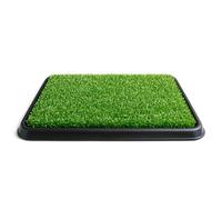 Dog Grass Pad with Tray - Indoor Dog Potty Training Toilet with Artificial Grass Patch for Puppies & Small Dogs - Washable Puppy Litter Box with Refill Pads Available (Dog Grass with Tray)