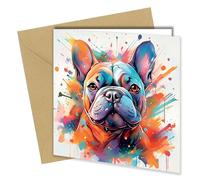 Dog Greeting Cards, Various Dogs, Watercolour & Pen, Ideal for Birthdays from the Dog, Anniveraries, Get Well Cards, Good Luck Card, Fathers Day, Mothers Day (#398 French Bulldog)