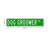 Dog Groomer Sign Dog Groomer Metal Sign Dog Groomer Gift Vintage Decor Funny Custom Street Sign Shabby Chic Wall Art Wall Hanger Home Decor Wall Decorations 8 X 45 CM