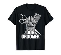 Dog Groomer Vintage Salon Grooming Pet Stylist T-Shirt