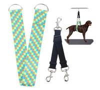 Dog Grooming Belly Band - Dogs Grooming Belly Straps with Adjustable Connector 2" Wide Nylon Unique Pattern Pet Bath Loops Restraint Noose(Color-1 (Long))