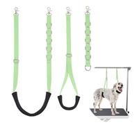 Dog Grooming Belly Strap - 3PCS Grooming Restraint Set Adjustable Belly Band Loops Strap with Padded Support & Loop Extension Straps Pet Grooming Harness Kit for Dogs (Mint Green)