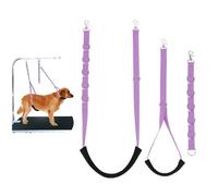 Dog Grooming Belly Straps Pet Grooming Supplies 3 Sets Professional Dogs Belly Band Pets Dogs Groomer Extension Strap Table Arm Loop Extender for Small Medium Large Pets (Light Purple)