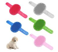 Dog Grooming Brush, Premium Soft Silicone Pet Bath Brushes with Adjustable Handle, Shampoo Soothing Comb for Wet Dry Long Short Haired Dogs & Cats Massaging, Deshedding (5PC)