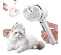 Dog Grooming Brush, Self Cleaning Pet Grooming Brush with Spray, 3 in 1 Cat Brushes for Grooming, Anti-static Electricity Steam Cat Brush for Cats Dogs Pets Hair Removal (Built in 250mAh Battery)