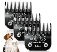 Dog Grooming Clipper Blades Replacement Compatible with Andis Dog Clippers,Most OsterA5, Wahl KM Series Pet Clippers (Black(4FC))
