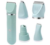Dog Grooming Clippers, 4-in-1 Cordless Pet Grooming Kit, Low Noise Dog Hair Trimmer, 1.3x5.9 Rechargeable Paw Trimmer for Small Large Dogs Cats Green Clippers
