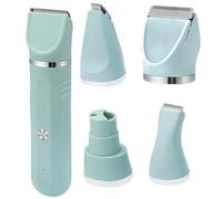 Dog Grooming Clippers, 4-in-1 Cordless Pet Grooming Kit, Low Noise Dog Hair Trimmer, 1.3x5.9 Rechargeable Paw Trimmer for Small Large Dogs Cats Green