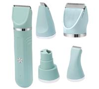 Dog Grooming Clippers, 4-in-1 Cordless Pet Grooming Kit, Low Noise Dog Hair Trimmer, 1.3x5.9 Rechargeable Paw Trimmer for Small Large Dogs Cats Green