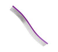 Dog Grooming Comb, Dog Combs for Grooming Mats, Curved Comb for Deshedding Dogs, Metal Dog Comb, Dog Combs for Grooming, Matting, Doodling Brush, Dematting Comb for Dogs