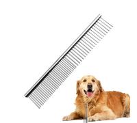 Dog grooming comb, hair removal brush, detangling brush with rounded teeth for short and long-haired dogs and cats for daily cleaning, care for home, on the go and